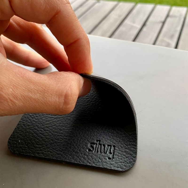silwy Magnet-Kunststoffgläser Longdrink, Clear, hightech, mit Metall-Nano-Gel-Pads (schwarz), 6er Set