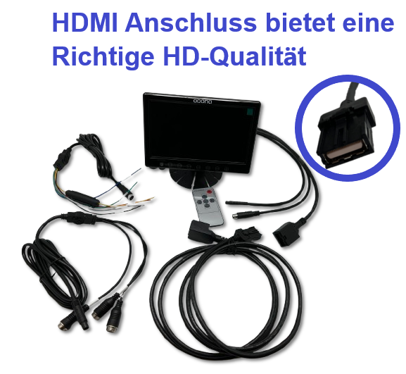 ODONA 360° Rundumsicht-System mit 7"-Monitor – Mehr Sicherheit, mehr Komfort