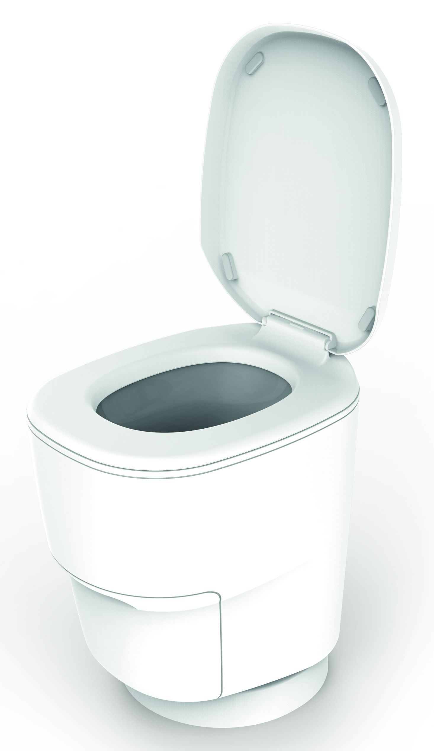 Folientoilette | wasserlose Toilette mit Beutel-Verschweißung Clesana C1 mit Rund-Sockel