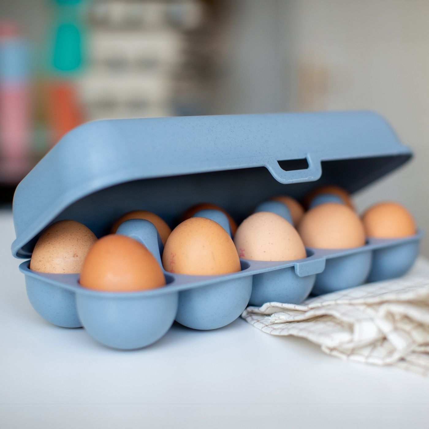 Koziol Eierbox EGGS TO GO blau für 10 Eier