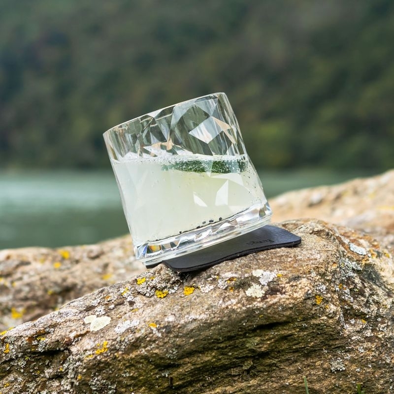 silwy Magnet-Kunststoffgläser Tumbler Clear, hightech, mit Metall-Nano-Gel-Pads (schwarz), 6er Set