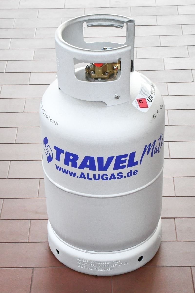 Erweiterungsset 1 x Alugas Gastankflasche 11 kg TravelMate elektronische Füllstandsmessung CE