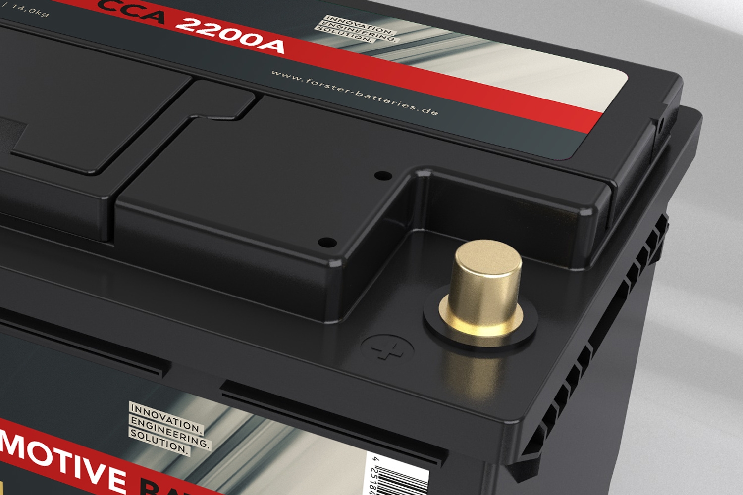 12.8V | 110Ah | LiFePO4 | Heavy Duty Automotive Lithium Batterie | 2200A | 355 x 176 x 190mm | ~14.0kg | Pb-eq  220Ah