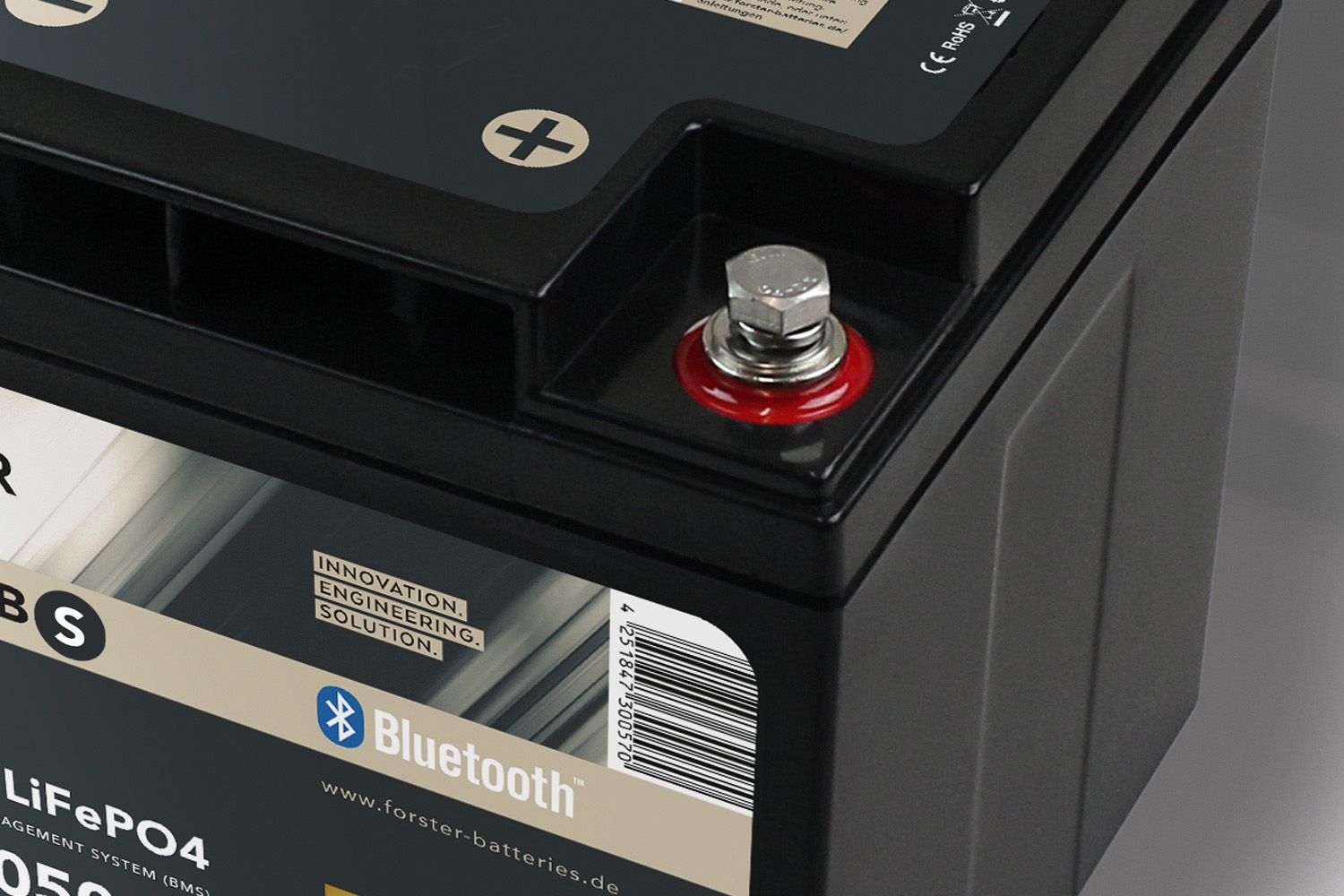 12,8V Lithium 50Ah LiFePO4 Standard Batterie  50A-BMS  Smart Bluetooth  512Wh