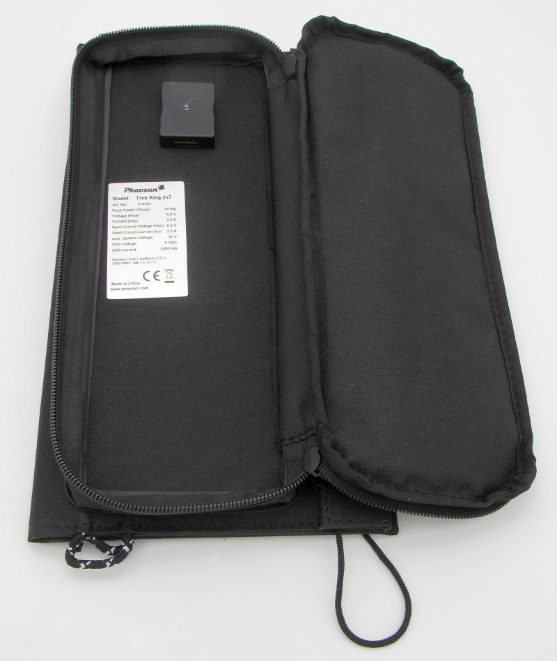 Modul Kit Phaesun Trek King 2x7, 12 V, 14 W - Leistungsstarkes Solarmodul zum Laden von Smartphones, Powerbanks etc.