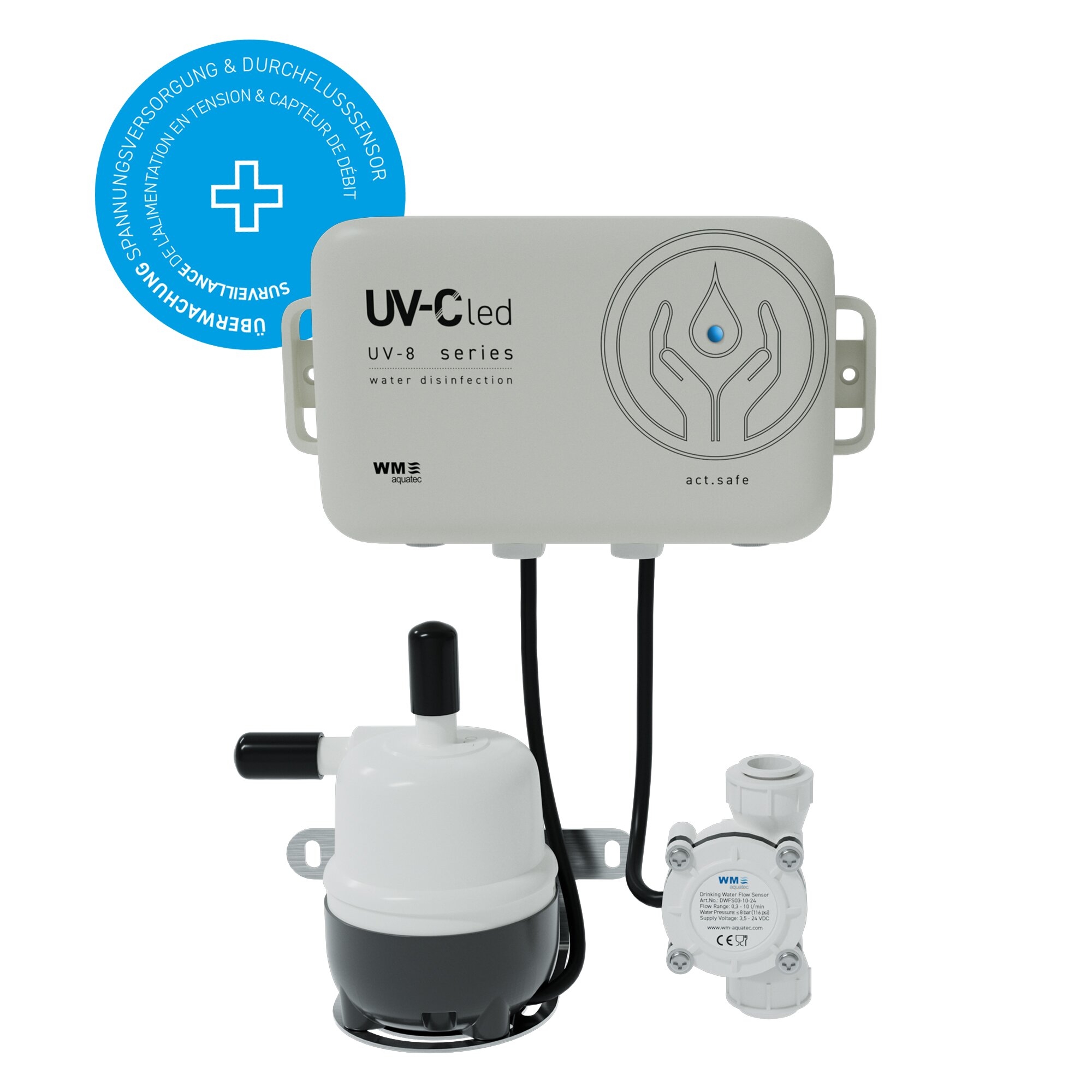 WM aquatec UV‑8 Serie – UV‑C LED Wasserdesinfektion für Frischwasser
