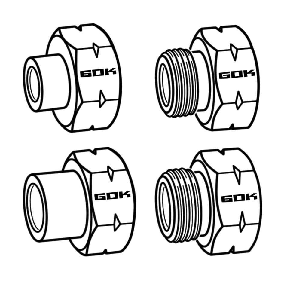 GOK Gasflaschenadapter Euro-Füll-Set D