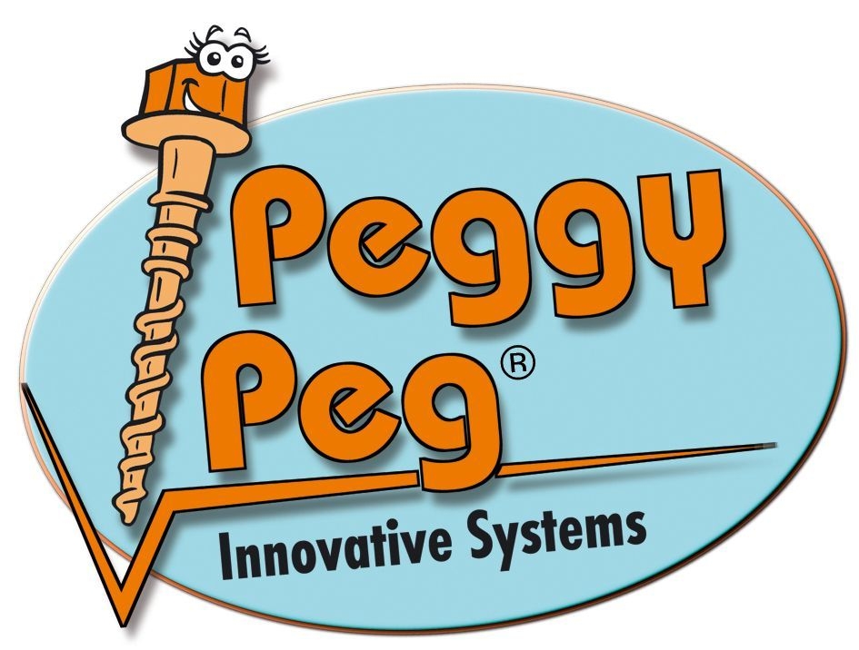 Peggy Peg Peg&Stop Schraubhering 16 cm 6er-Set mit Stopmuttern