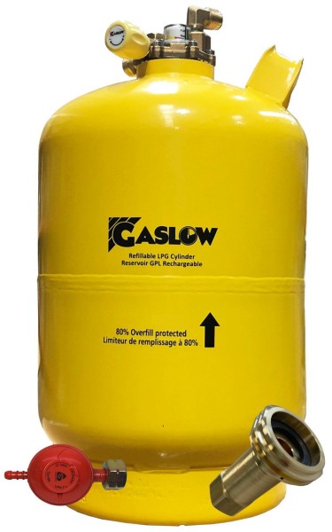 Gaslow Gastankflasche Erweiterungsset 6 kg CE konform - als Ergänzung zu Gaslow Tankflasche 6 kg CE